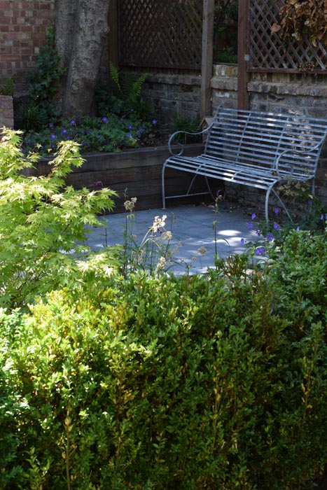 Seating at end of the garden